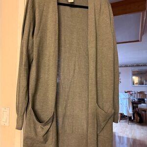 Matty M Women's Heather Gray Open Cardigan